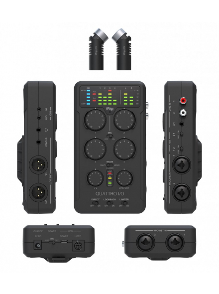 IK MULTIMEDIA IRIG PRO QUATTRO I/O DELUXE ������������. 2 x RCA �� 3,5 �� ������� ����, USB ���������