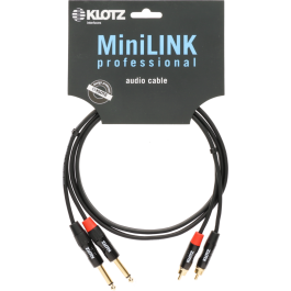 KLOTZ KT-CJ090 MINILINK PRO TWIN CABLE BLACK 0.9 M ������ ������������. �������: 0,9 �