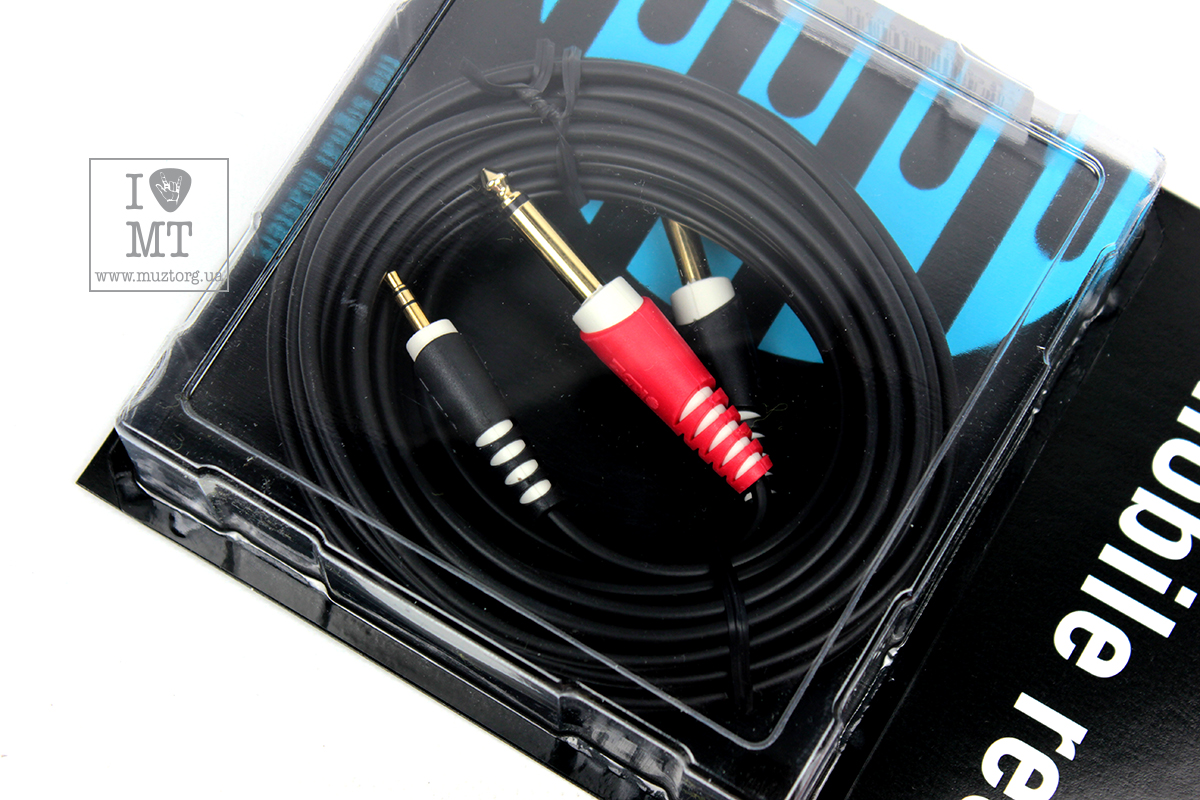 KLOTZ AY5 Y-CABLE STEREO MINI JACK - 2xJACK MONO BLACK 6 M ������ ������������. �������: 6 �