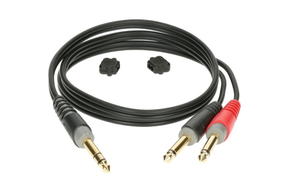 KLOTZ AY5 Y-CABLE STEREO MINI JACK - 2xJACK MONO BLACK 1 M ������ ������������. �������: 1 �